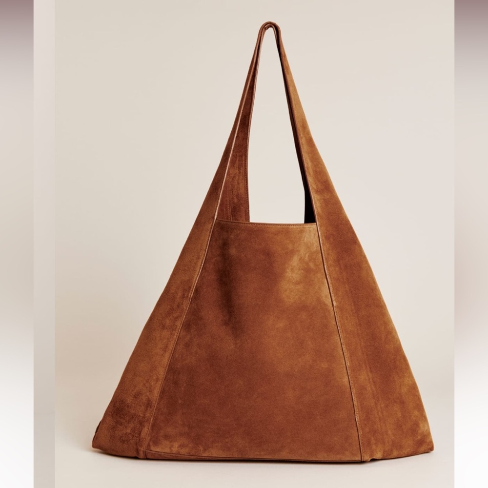 Reformation Vittoria East-west tote - large suede tote bag